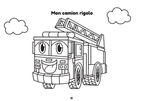 Les véhicules du monde féérique de Lino à colorier