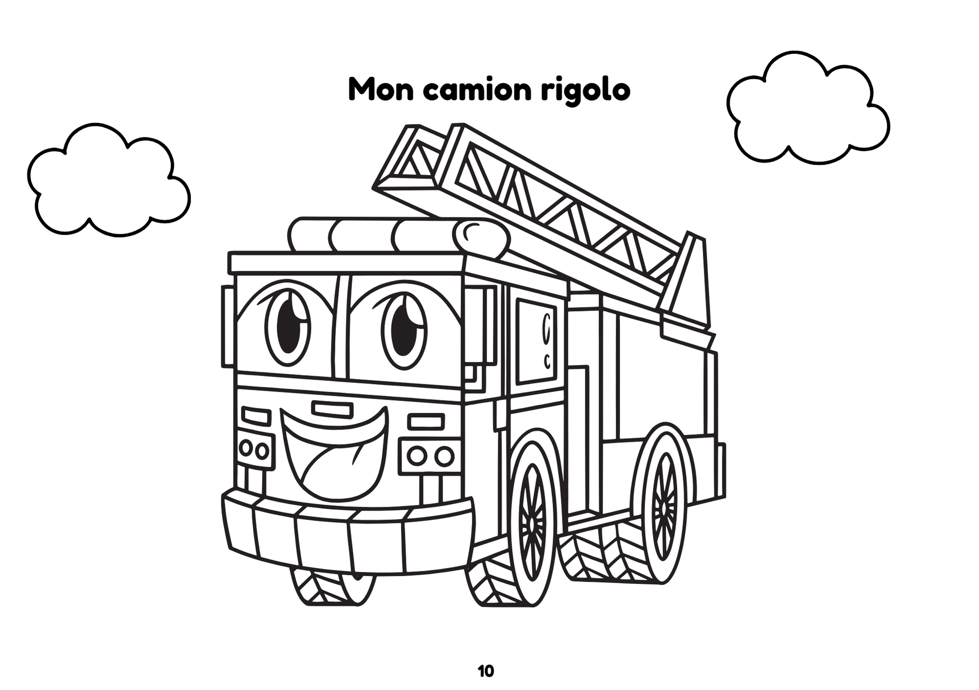 Les véhicules du monde féérique de Lino à colorier