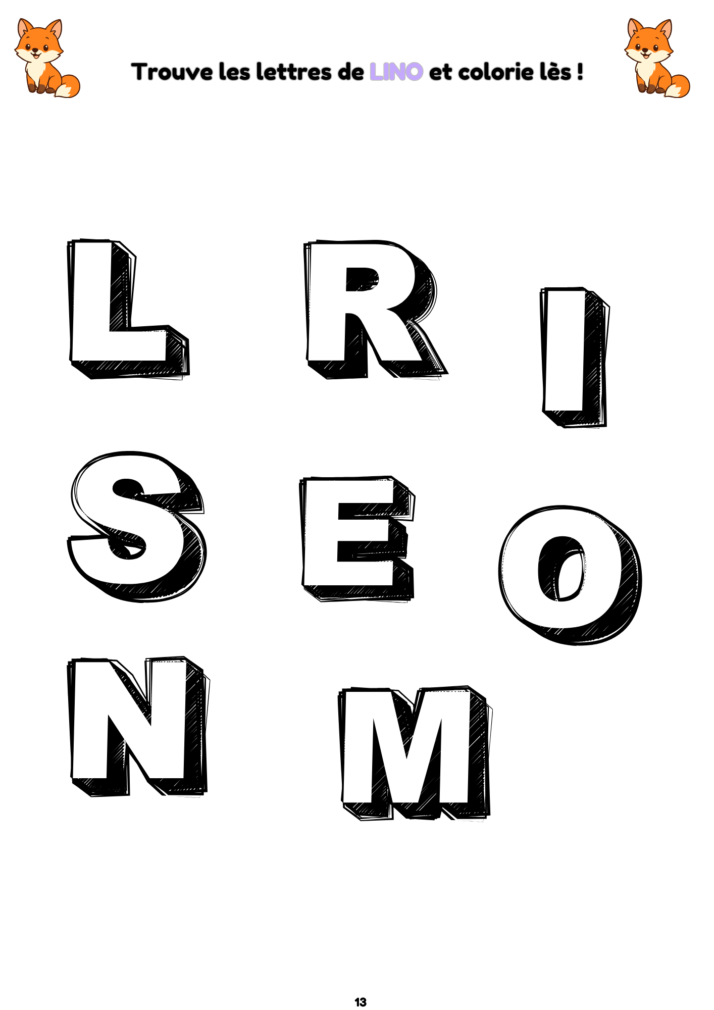 Amuse‑toi avec Lino et ses amis extraordinaires – Livret personnalisé 4 ans