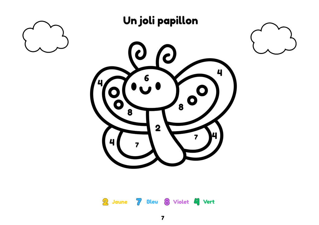 Chiffres enchanteurs à colorier dans la forêt de Lino