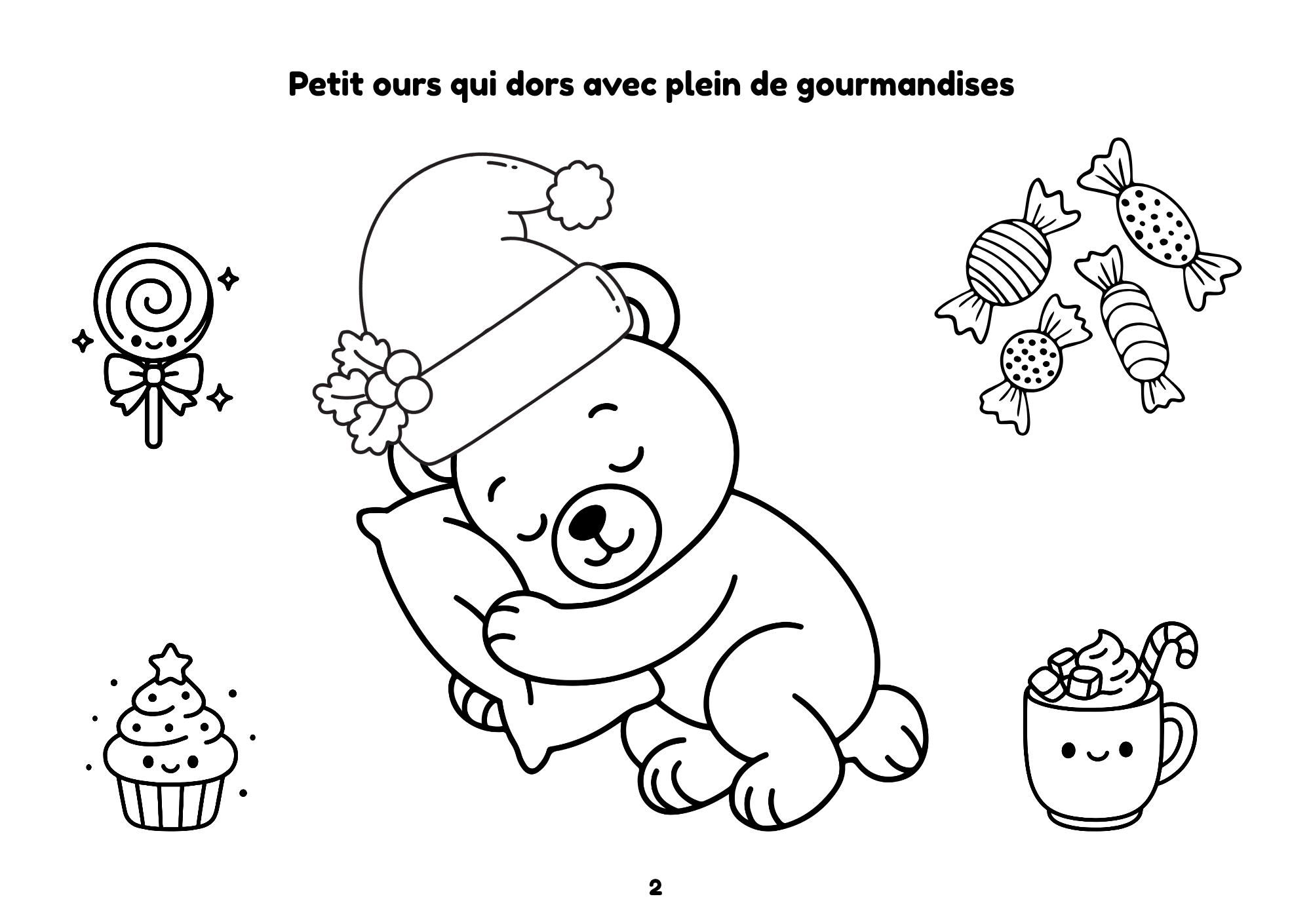 Le coloriage de Lino au pays du Père Noël