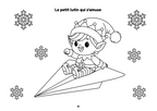 Le coloriage de Lino au pays du Père Noël