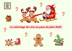 Le coloriage de Lino au pays du Père Noël