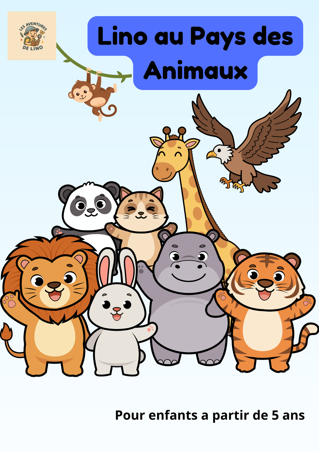 🦁  Lino au pays des animaux - Livret personnalisé 5 ans